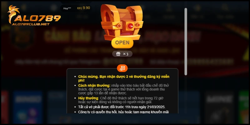 Quà tặng Alo789 mỗi tuần siêu hot